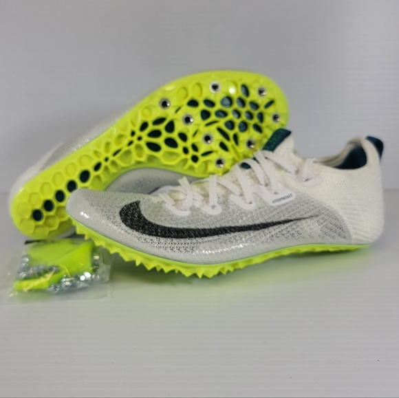 Nike Zoom Superfly Elite 2 Men's Flyknit White Green Spikes FZ9662-100